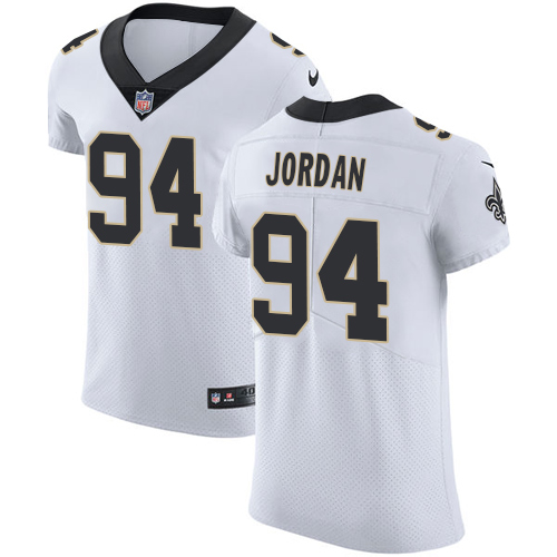 Nike Saints #94 Cameron Jordan White Men's Stitched NFL Vapor Untouchable Elite Jersey - Click Image to Close